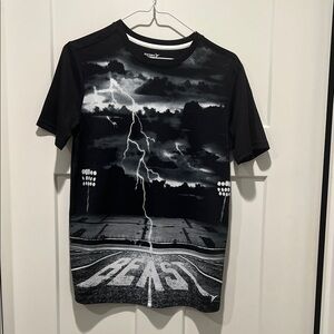 Old Navy Black and White Lightning Graphic Tee